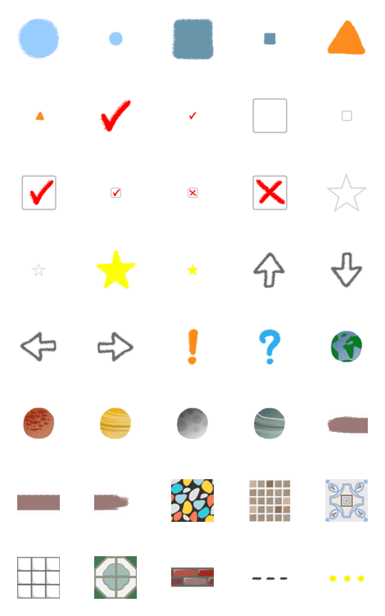 [LINE絵文字]my little world emoji markの画像一覧