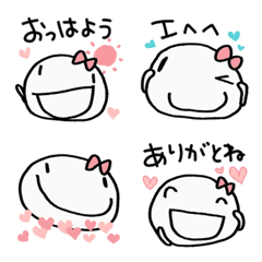 [LINE絵文字] ぽぽまる♡ハート絵文字の画像