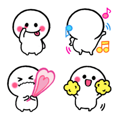 Line絵文字 基本の白くて丸いましゅまるスマイル 40種類 1円 Line絵文字 基本の白くて丸いましゅまるスマイル 40種類 1円