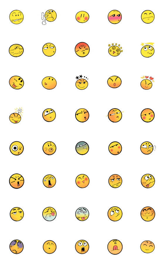 [LINE絵文字]Emoticons come crazy 01の画像一覧