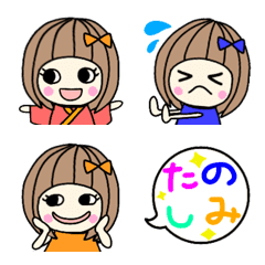 [LINE絵文字] 可愛く使える☆おんなのこの絵文字の画像