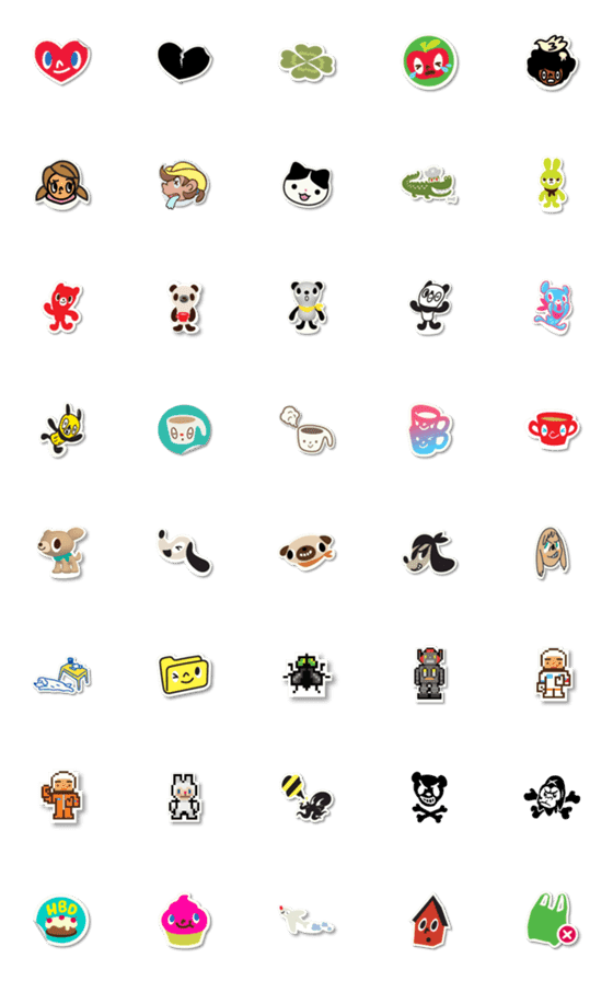 [LINE絵文字]Emoji Sticker Paperの画像一覧