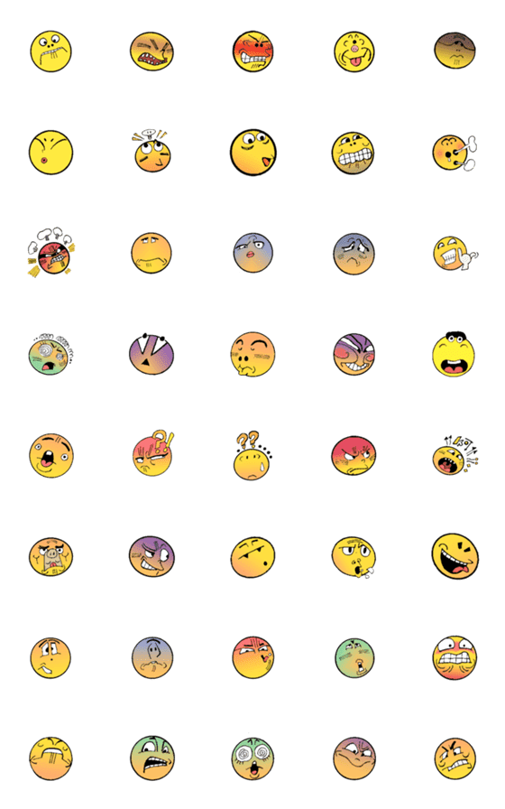 [LINE絵文字]Emoticons come crazy 04の画像一覧