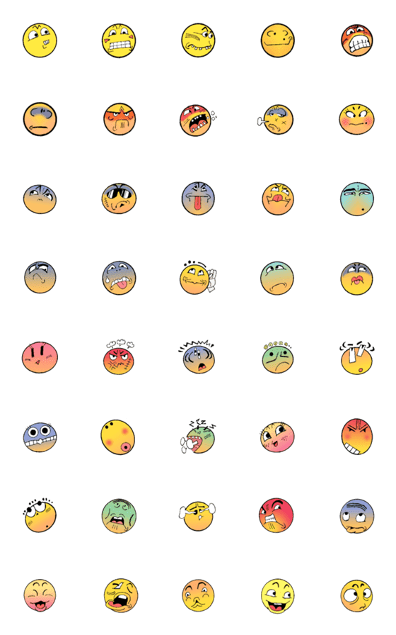 [LINE絵文字]Emoticons come crazy 03の画像一覧