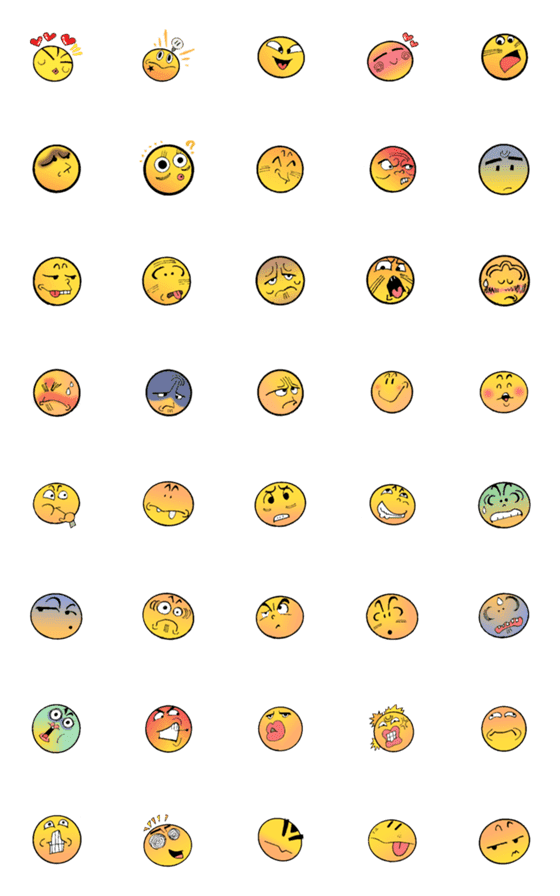 [LINE絵文字]Emoticons come crazy 02の画像一覧