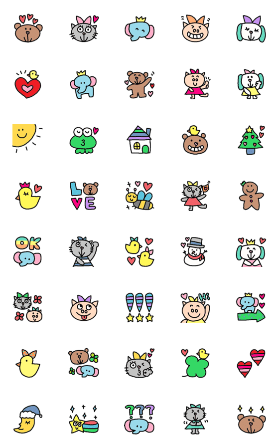 [LINE絵文字]Lilo friends emoji7の画像一覧