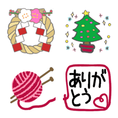 [LINE絵文字] 年末年始❄絵文字の画像