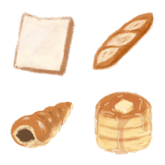 [LINE絵文字] パンとケーキ絵文字の画像