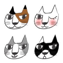 [LINE絵文字] 可愛い猫スマイル絵文字の画像
