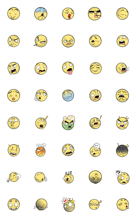 [LINE絵文字]Emoticons come crazy 06の画像一覧