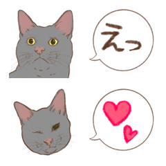 [LINE絵文字] 組み合わせて使う黒猫ちゃん絵文字の画像