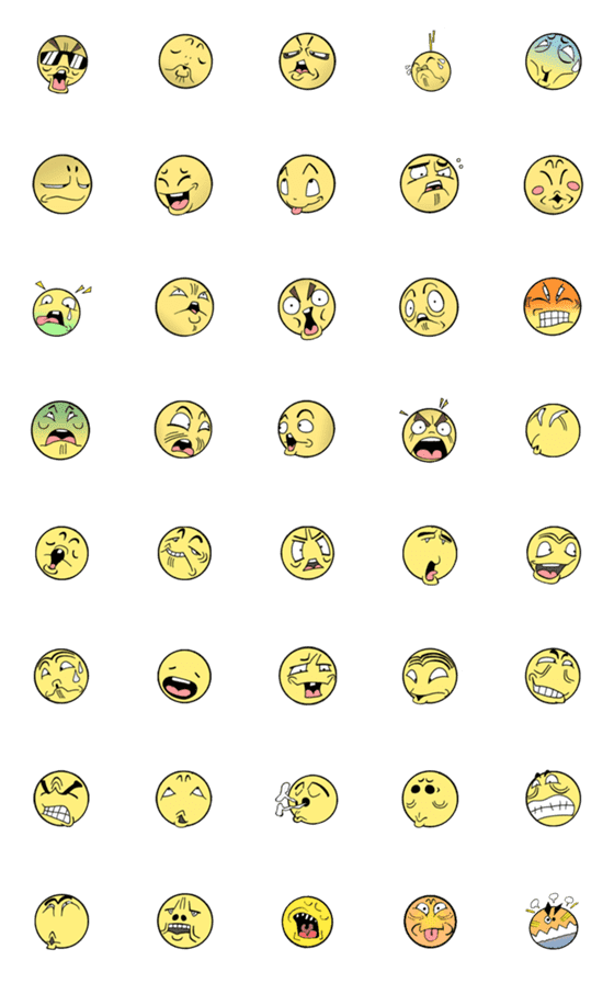 [LINE絵文字]Emoticons come crazy 07の画像一覧