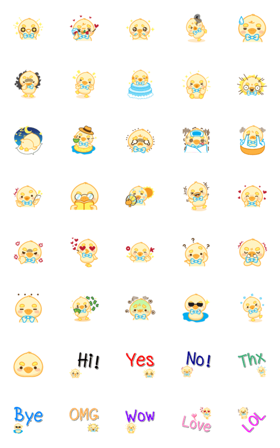 [LINE絵文字]Little Duck Emojiの画像一覧