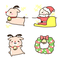 [LINE絵文字] もっちりゆるかわいいクリスマス絵文字の画像