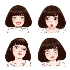 [LINE絵文字] Rose cute girl emojiの画像