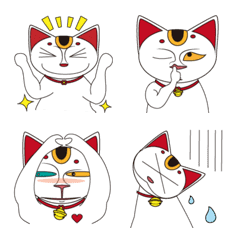 [LINE絵文字] 楽しく使える招き猫絵文字の画像