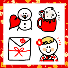 [LINE絵文字] ふわっとクリスマス＋【2020】の画像