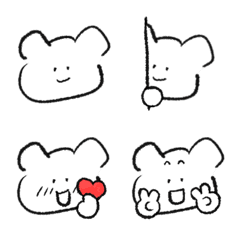 [LINE絵文字] Cute and Simple Polar Bear POBOの画像