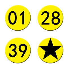 [LINE絵文字] Yellow number plate 1-39の画像