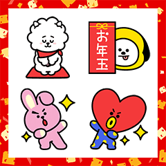 [LINE絵文字] BT21お年玉年賀絵文字の画像