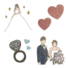 [LINE絵文字] Happy wedding 結婚式♡の画像