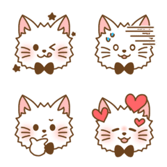 [LINE絵文字] モフモフ♡ねこの絵文字の画像