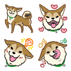 [LINE絵文字] 富士マユな雑種犬さすけくんの画像