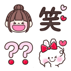 [LINE絵文字] かわいい【りこるん】♥ オノマトペ編 ♥1の画像