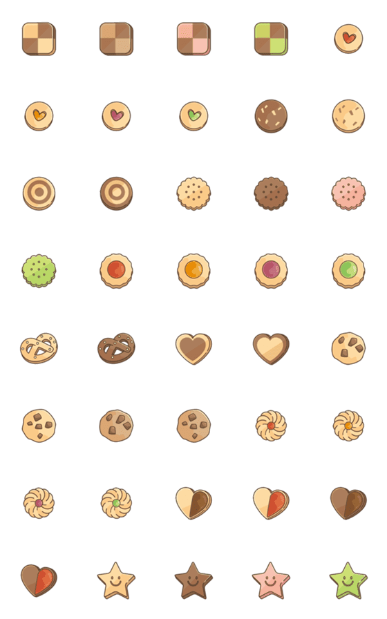 [LINE絵文字]クッキー詰め合わせ♥vol.1の画像一覧
