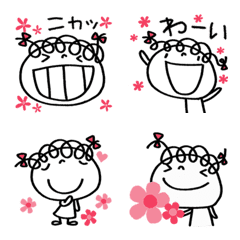 [LINE絵文字] くるリボン♪お花絵文字の画像