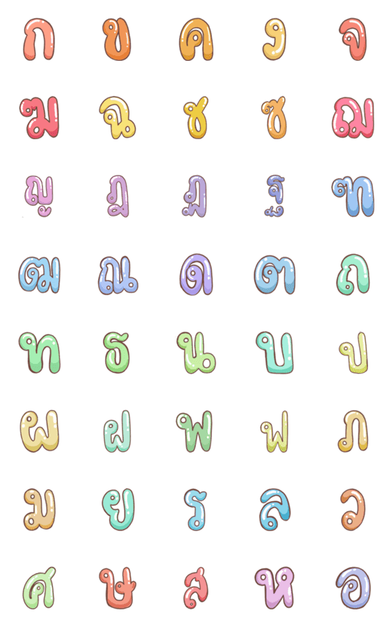 [LINE絵文字]Consonant Thaiの画像一覧