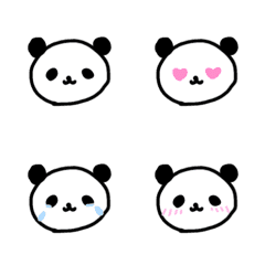 [LINE絵文字] 使いやすいパンダ絵文字の画像