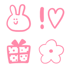 [LINE絵文字] Pink pink rabbitの画像