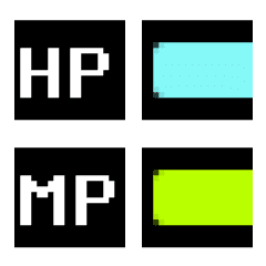 [LINE絵文字] RPG：HP/MPゲージメーターの画像
