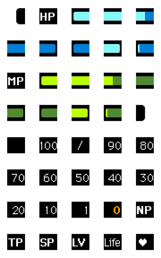[LINE絵文字]RPG：HP/MPゲージメーターの画像一覧