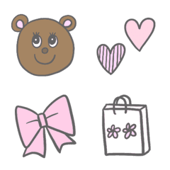 [LINE絵文字] Pastel  bear faceの画像