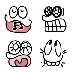 [LINE絵文字] Manga style funny cute useful emoticonの画像