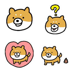 [LINE絵文字] たまにシャクレちゃう柴犬絵文字の画像