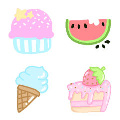 [LINE絵文字] Cutie emoji : sweet pastelの画像