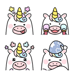 [LINE絵文字] ゆめかわいいユニコーンさん絵文字の画像