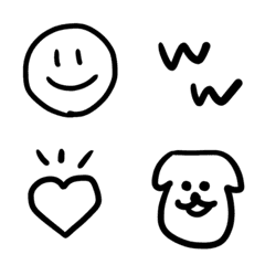 手書き風シンプル絵文字の絵文字メイン画像