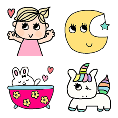 色んな絵文字セット67(大人可愛いシンプル)の絵文字メイン画像