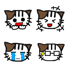 [LINE絵文字] 手書きのネコの絵文字の画像