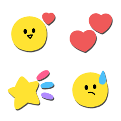[LINE絵文字] ゆるかわ♡シンプル絵文字(2)の画像