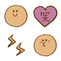 [LINE絵文字] Brown crayon popの画像