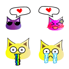 [LINE絵文字] スライム猫 Emojiの画像