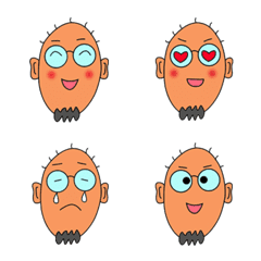 [LINE絵文字] funny face men's emojiの画像