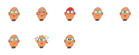 [LINE絵文字]funny face men's emojiの画像一覧