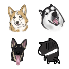 [LINE絵文字] 犬仲間絵文字の画像