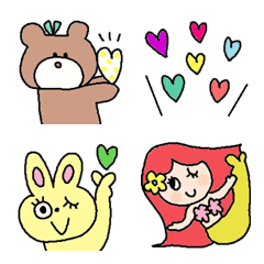 [LINE絵文字] 色んな絵文字セット97(大人可愛いシンプル)の画像
